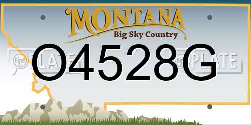 O4528G Montana License Plate