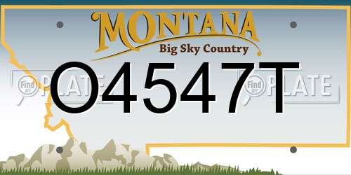 O4547T Montana License Plate