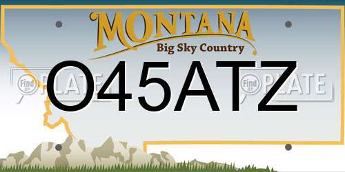 O45ATZ Montana License Plate