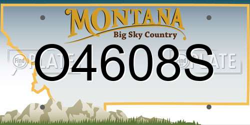 O4608S Montana License Plate