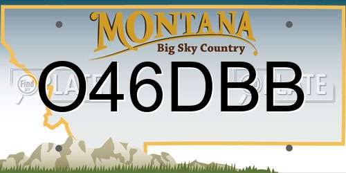 O46DBB Montana License Plate