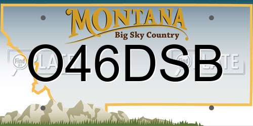 O46DSB Montana License Plate