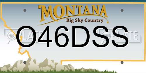 O46DSS Montana License Plate