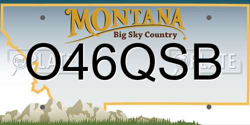 O46QSB Montana License Plate