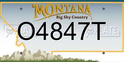 O4847T Montana License Plate