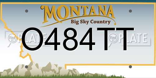 O484TT Montana License Plate