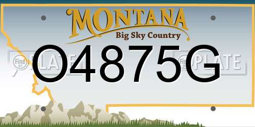 O4875G Montana License Plate