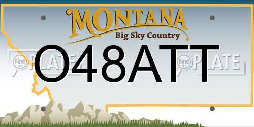 O48ATT Montana License Plate