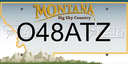 O48ATZ Montana License Plate