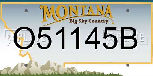 O51145B Montana License Plate