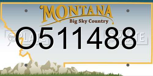 O511488 Montana License Plate