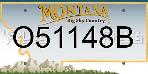 O51148B Montana License Plate