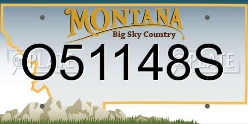O51148S Montana License Plate
