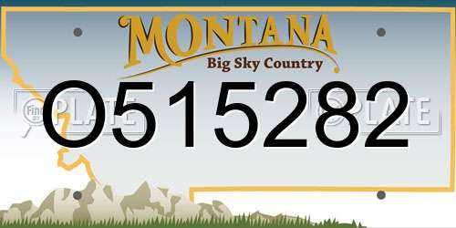 O515282 Montana License Plate