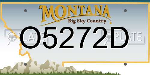 O5272D Montana License Plate