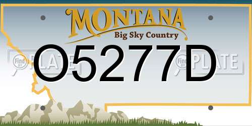 O5277D Montana License Plate