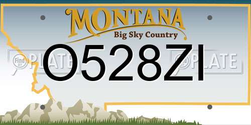 O528ZI Montana License Plate