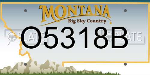 O5318B Montana License Plate