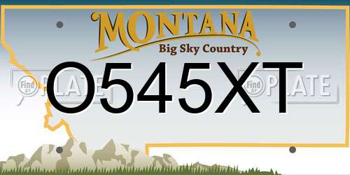 O545XT Montana License Plate