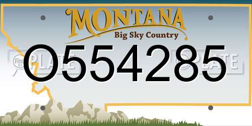 O554285 Montana License Plate