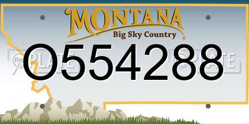 O554288 Montana License Plate