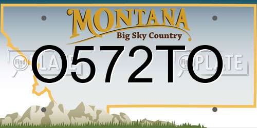 O572TO Montana License Plate
