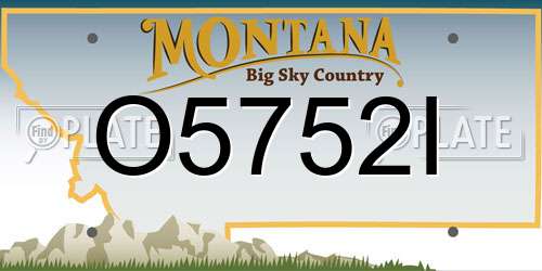 O5752I Montana License Plate