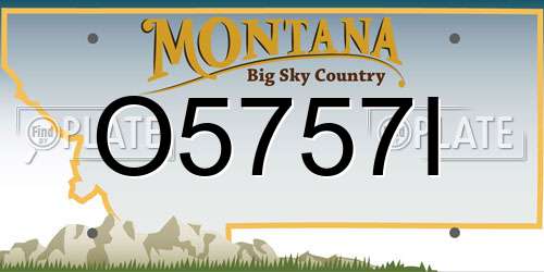 O5757I Montana License Plate
