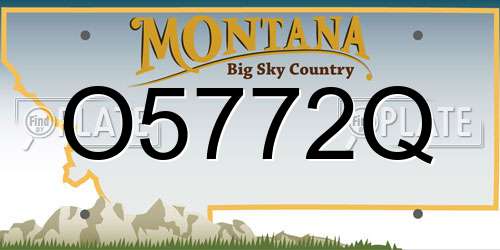 O5772Q Montana License Plate