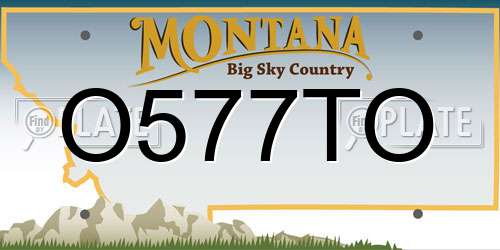 O577TO Montana License Plate