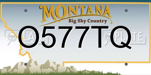 O577TQ Montana License Plate