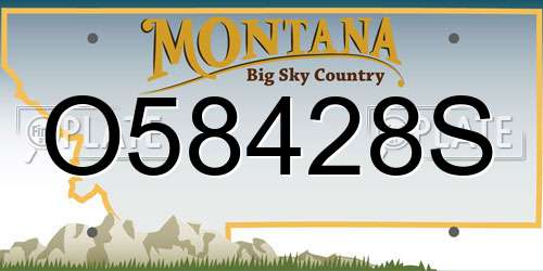 O58428S Montana License Plate