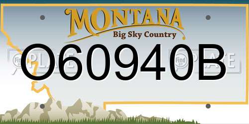 O60940B Montana License Plate