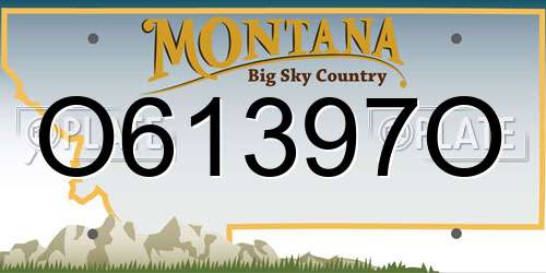 O61397O Montana License Plate