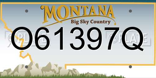 O61397Q Montana License Plate