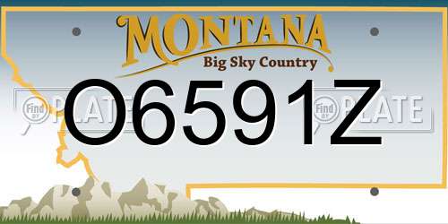 O6591Z Montana License Plate