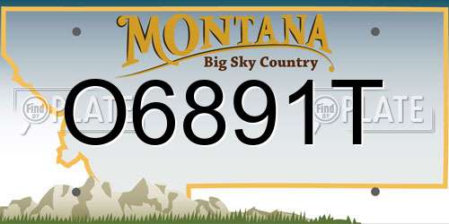 O6891T Montana License Plate