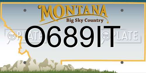 O689IT Montana License Plate