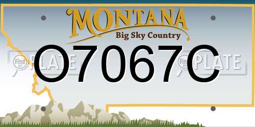 O7067C Montana License Plate