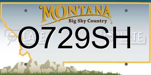 O729SH Montana License Plate