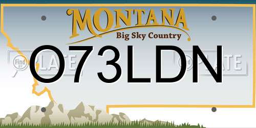 O73LDN Montana License Plate