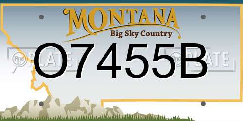 O7455B Montana License Plate