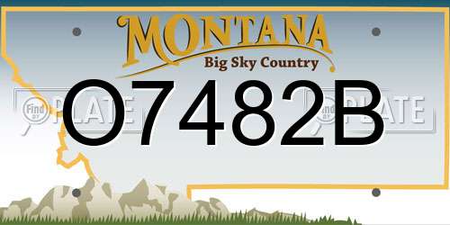 O7482B Montana License Plate