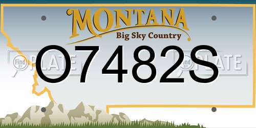 O7482S Montana License Plate