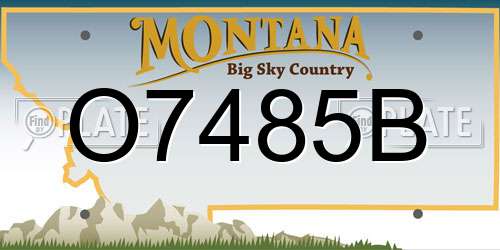 O7485B Montana License Plate