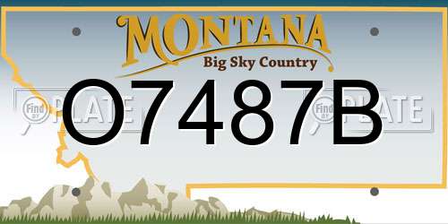 O7487B Montana License Plate