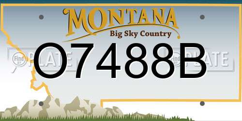 O7488B Montana License Plate