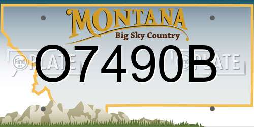 O7490B Montana License Plate