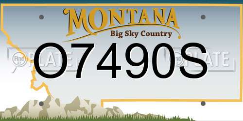 O7490S Montana License Plate