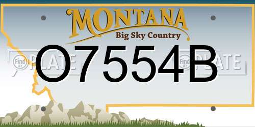 O7554B Montana License Plate